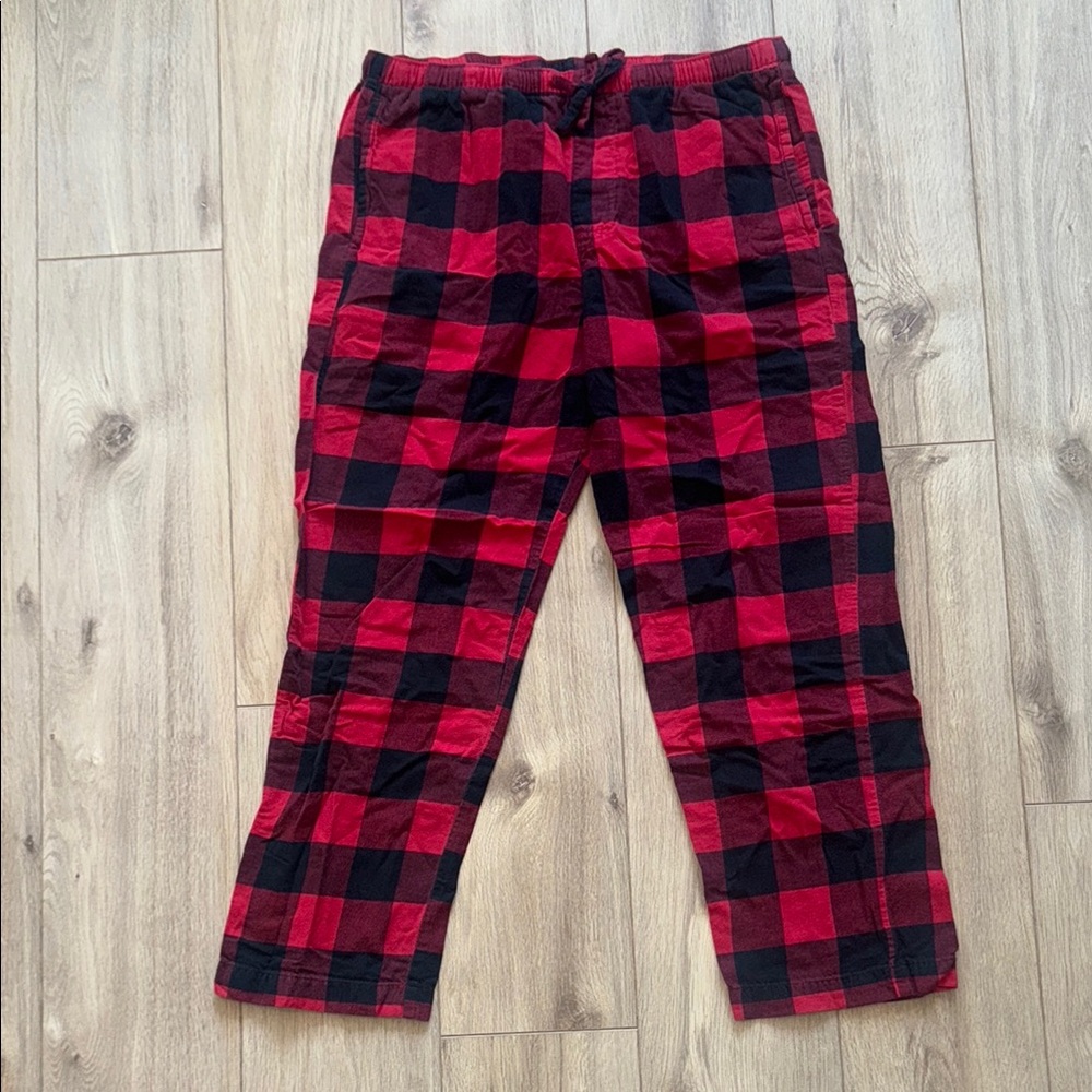 GAP Black & Red Buffalo Plaid Print Soft Flannel Style Pajama Pants